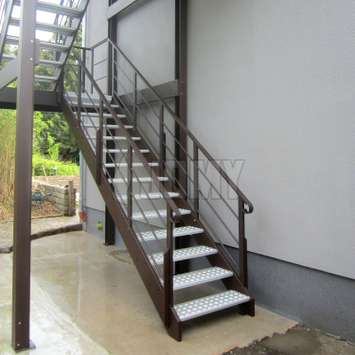 Stair guardrail with parallel tubes Stair guardrail with parallel tubes.